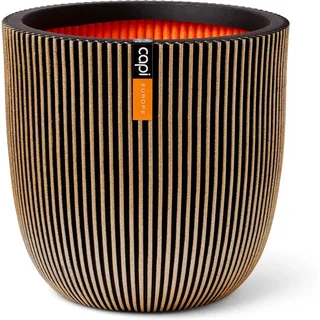 Capi Pflanztopf Kugel Groove Ø 43 cm x 41 cm Gold-Schwarz