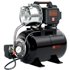 BLACK+DECKER BXGP1100XBE Selbstansaugende Pumpe mit Behälter für Klarwasser (1100 W, max. Förderleistung 4600 l/h, max. Förderhöhe 45 m)