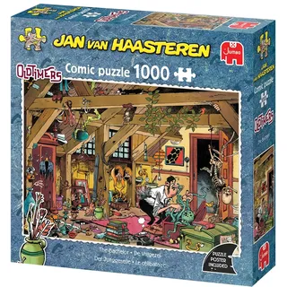 JUMBO Spiele Jan van Haasteren - Oldtimer - Der Junggeselle - 1000 Teile Puzzle - Puzzle für Erwachsene
