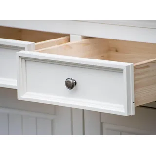 Anrichte Landhaus Stil Kommoden Sideboard Echtholz Möbel Bauern Schrank Kommode - Weiß