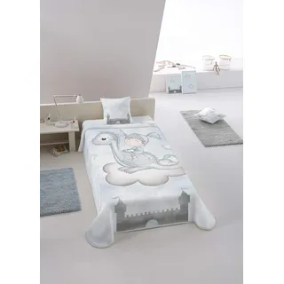 Piel,S.A. 5578 - Pelz Baby | Decke | Babydecke | Babydecke | Kinderdecke | Kinderdecke | Kinderdecke | Babydecke bedruckt | Baby und Kind | Blau | Größe 160 x 220, Unisex, blau