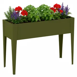 Westmann Vedura M Metall Balkon Hochbeet Olive - Grün