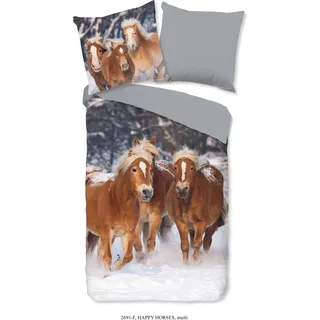 Duvet cover Good Morning 135x200 + 1* 80x80 cm - Haflinger horses - Bunt