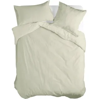 Basic Bettbezug Beige ton  155 x 220 cm 100% Baumwolle Hergestellt in Europa - Beige