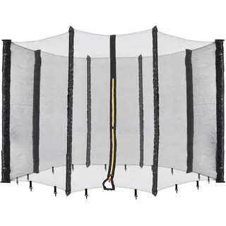 Arebos Sicherheitsnetz Trampolin | Ø 305 cm | 8 Stangen | Ersatznetz | Fangnetz | UV-beständig | wetterfest | engmaschig | verschließbar