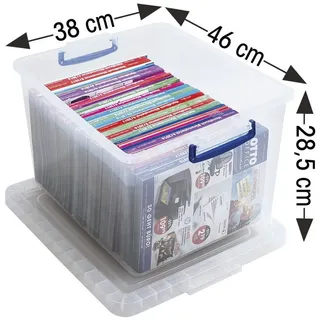 Really Useful Box Aufbewahrungsbox 38,3 x 28,5 x 46 cm 3-tlg. transparent