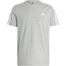 adidas Men Essentials Single Jersey 3-Streifen Kurzarm-T-Shirt, XL Tall, 5,1 cm