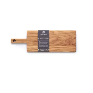 Edeldings Schneide- und Servierbrett aus hochwertiger Eiche 30 х 13 cm groß mit 10 cm praktischem Griff | Antibakterielles Küchenbrett | Servierbrett, Frühstücksbrett, Holzbrett aus massiv Holz