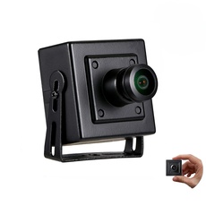 Revotech Mini Fisheye POE IP Kamera, HD 3MP Indoor Sicherheitskamera 1,44 mm Objektiv 180 Grad Weitwinkel P2P Fernsicht CCTV Video Cam H.265 (I706-4-P Schwarz)