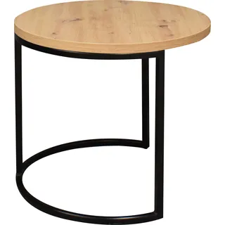 Mäusbacher Couchtisch rund braun Wildeiche 60 x 50,5 cm