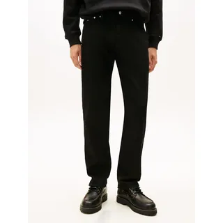 Slim-fit-Jeans TOMMY JEANS "Ryan", Herren, Gr. 34, Länge 32, schwarz denim, Denim/Jeans, Obermaterial: 99% Baumwolle, 1% Elasthan, straight fit, Jeans Slim-fit-Jeans, Slim Straight