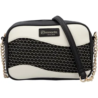 REMONTE Umhängetasche, Damen-Mini-Bag, Schultertasche, Umhängeriemen mit Kette, beige