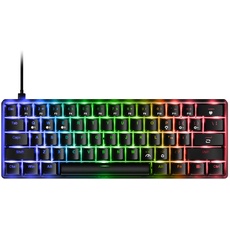 FIODIO 61 Tasten RGB Kabelgebundene mechanische Gaming-Tastatur mit akustischem klick-Sound, Blaue Schalter, kompakte Mini-Computer-Tastatur für Windows Gaming PC, F-DB21