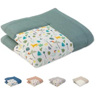 ULLENBOOM Krabbeldecke für Baby 120x120 cm - Dick und weich gepolstert | Außenmaterial: 100% Baumwolle, Alle Materialien OEKO-TEX zertifiziert, Made in EU, Schadstoffgeprüft und waschbar