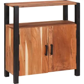 vidaXL Sideboard Braun 70 x 30 x 75 cm Massivholz Akazie - Braun