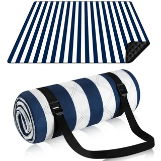 Votoko Picknickdecke 200 x 200cm, Wasserdicht Stranddecke Sandfrei mit Tragegurt, Tragbare Waschbar Strandmatte XXL Campingdecke, Isoliert Picnic Blanket für Outdoor Camping Beach Park