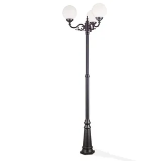 Orion Leuchten Außen Mastleuchte 256cm 75W 3x E27 Schwarz