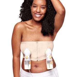 Medela Hands-free Abpump-Bustier von Medela | Abpump-BH für bequemes Abpumpen mit dem Material Adaptive Stretch für eine perfekte Passform Chai XL