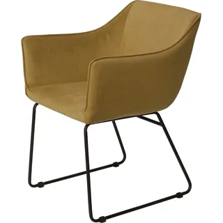 TOM TAILOR HOME Schalenstuhl »T-VELVET ARMCHAIR« (Set) 2 Stk., goldfarben