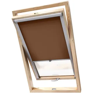Stylo Verdunkelungsrollo für Dachfenster – für FAKRO-Fenster - 100% Verdunkelung - Aluminium für FAKRO-Fenster – Thermoisolierung – Mechanismus – Sonnenschutz FAKRO 78/140 Braun