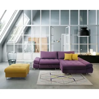 Schlafsofa Design Wohnzimmer Polster Eckgarnitur Ecksofa Sofa Couch Sofas Ecke - Lila