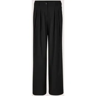Bundfaltenhose MADELEINE "Palazzohose Elegante Palazzohose mit weitem Bein", Damen, Gr. 36, N-Gr, schwarz, Obermaterial: 64% Polyester PES. 32% Viskose CV. 4% Elasthan EL., Modern, Hosen Bundfaltenhose, Bundfaltenhose mit weitem Bein
