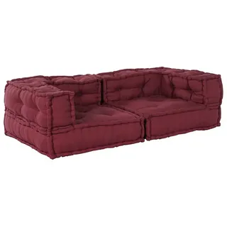 vidaXL 2-Sitzer-Modulsofa Kastanienbraun 140x70x36 cm Stoff