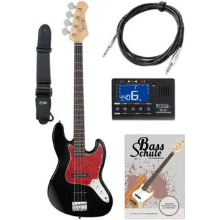 Rocktile Pro JB-30BK 70's Deluxe E-Bass Black Set