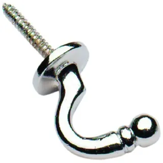 Merriway BH01644 40 mm Kugelkopf-Gardinen-Raffhalter, Verchromt / Weiß, 2 Stück
