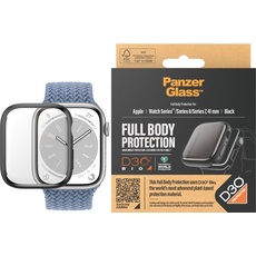 Bild PanzerGlass Full Body Apple Watch 2023 41mm with D3O black, Smartwatch Schutzfolie, Transparent