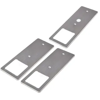 kalb | LED Unterbauleuchten Edelstahl gebürstet 5W- sehr flache Küchenleuchte mit Touch-Dimmfunktion Einbaustrahler Einbauspot, Auswahl:3er Set neutralweiss