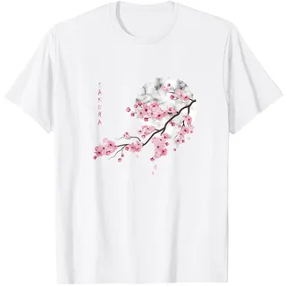 Sakura KIRSCHBLÜTE JAPANS SYMBOLISCHE Blume T-Shirt, Herren, Weiß, S
