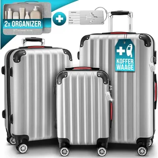 monzana Kofferset 3-tlg. silber
