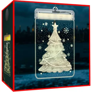 Malatec 17225 Hängende 3D-LED-Weihnachtsdekoration – leuchtender Weihnachtsbaum