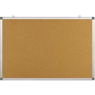 OFFICER PRODUCTS OFFICE PRODUCTS Pinnwand Notizbrett aus Kork / 60 x 45 cm/ 1 Stück/Rechteckig Aluminumrahmen/Korktafel Korkplatte Korkwand Kork/ideal für Zuhause und fürs Büro/Memoboard