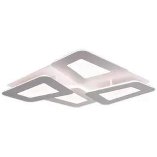 Näve Led-Deckenleuchte , Weiß , Metall, Kunststoff , rechteckig , 50x7.5x50 cm , Farben fixierbar, LED-Leuchtmittel austauschbar , Lampen & Leuchten, LED Beleuchtung, LED-Deckenleuchten