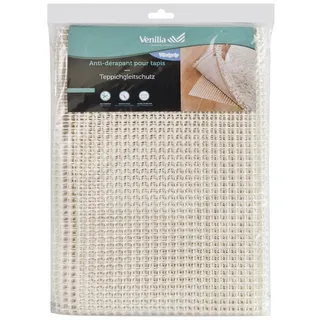 Venilia Teppichgleitschutz Venigrip Antirutschmatte für Teppich Bodenschoner Teppichunterlage rutschfest zuschneidbar, PVC-Polyester, Weiß, 120 x 180 cm, 54170