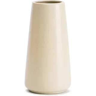 Beigefarbene Vase – Keramikvase, 20 cm, minimalistische Boho-Dekoration in Beige für moderne Vasen, Blumenvase, Dekoration für den Bauernhoftisch, Vasen aus Pampasgras, geeignet für Wohnzimmer, Wohnbereich, Küche