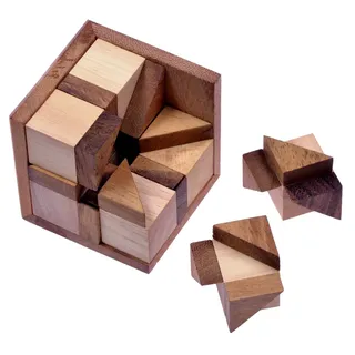 Logoplay Holzspiele LOGOPLAY Octagon - 3D Puzzle - Denkspiel - Knobelspiel - Geduldspiel - Logikspiel im Holzrahmen