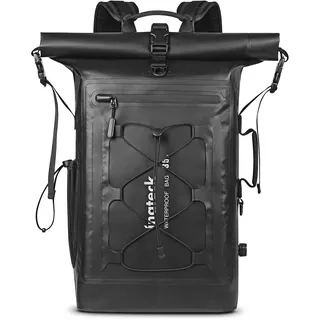 Inateck RollTop Rucksack Herren 30-35L Wasserdichter Multifunktionaler Organizer mit Abnehmbarem Schulterriemen Auslassventil Wasserdichtem Reißverschluss Für Radfahren Outdoor Wandern