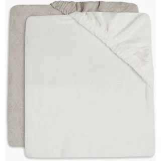 jollein Wickelauflagenbezug - Ivory/Nougat - 2er Pack - 50x70cm - Baumwollfrottee - Bezug Wickelauflage - 1x Elfenbeinfarben, 1x Beige