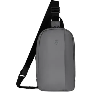 Victorinox Travel Essentials Sling Bag, Schultertasche mit RFID-Schutz, Reise-Umhängetasche, Praktische Innenfächer, Damen/Herren, Grau