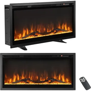 Costway FANTASK 36" Elektrokamin Schwarz