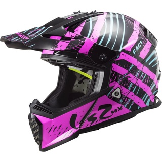 LS2 MX437 Fast Evo verve black fluo pink