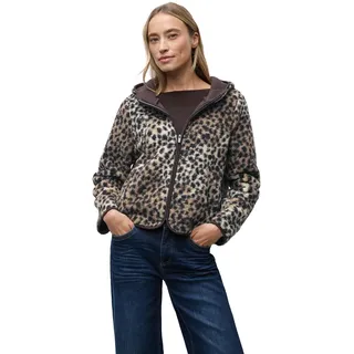 Street One Teddy-Jacke mit Leo-Muster Sanded beige 42