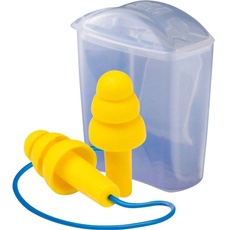 Bild von Ultra Fit Ear Plug Gehörschutz (Paar mit Kordel und Box, ideal für Musiker und unterschiedlichste Arbeitsumgebungen) gelb