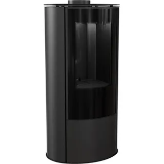 Kaminofen mit Erdgas-Betrieb KRATKI AB Ø 100/150 4,9 kW - Schwarz