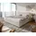 Boxspringbett Dream-Well Bouclé Creme-Weiß 200x200 cm Bonell-Matratze PU-Topper
