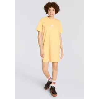 Shirtkleid ADIDAS SPORTSWEAR "ESSENTIALS 3-STREIFEN", Damen, Gr. XS, N-Gr, semi ice tangerine, weiß, Obermaterial: 93% Baumwolle, 7% Elasthan, Kleider Shirtkleid