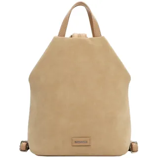 Rucksack EMILY & NOAH "Rucksack E&N Jeanna", Damen, Gr. B/H/T: 30cm x 33cm x 17cm, beige (sand 420), Obermaterial: 60% Polyurethan PU. 40% Polyester PES., Rucksäcke Rucksack